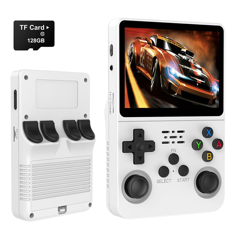 R36S Classic Video Games Player Linux System 3.5 Inch IPS Screen Handheld Game Players 64/128GB 10000 Games Gift for Kids Adults