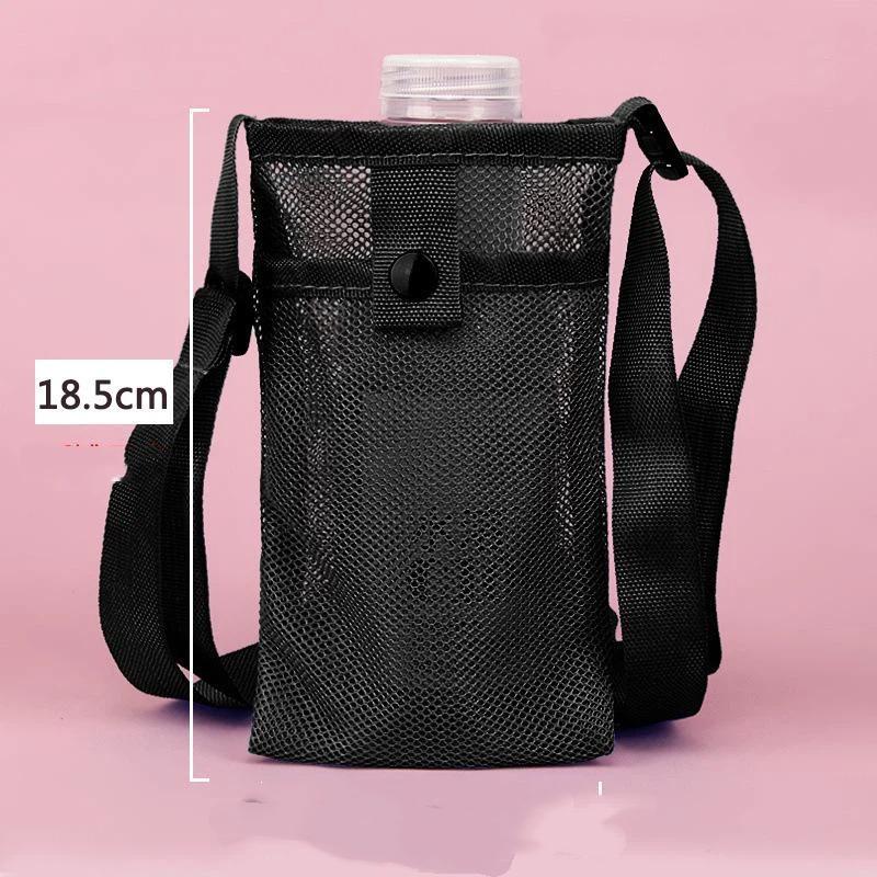 Outdoor Crossbody Storage Net Bag Water Cup Protective Cover Milk Tea Kettle Universal Thermos Cup Holder Bag