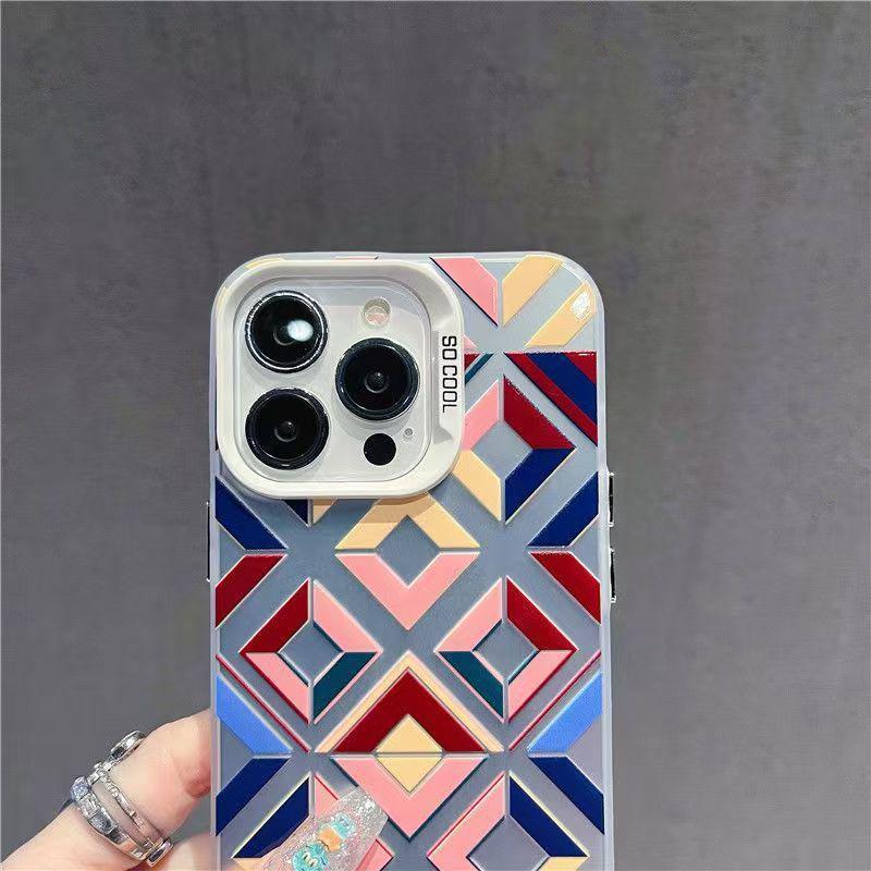 Creative Rhombus Case for Apple iPhone 17, 16Pro, 15Promax, 14Pro