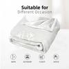 White Snow Bubble Cartoon Anime Print Flannel Blanket Soft Warm Throw for Kids Bedroom Sofa Christmas Office Car