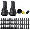 Socpuro TR412/TR413 Tire Valve, Set of 50, Core Included, Tire Valve, Straight Type, Automobile