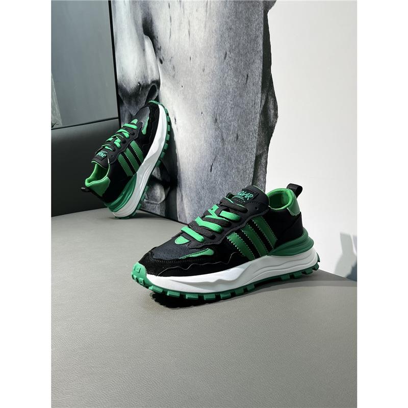 Autumn Leather Dad Shoes Platform Waffle Sports and Leisure Shoes Bc