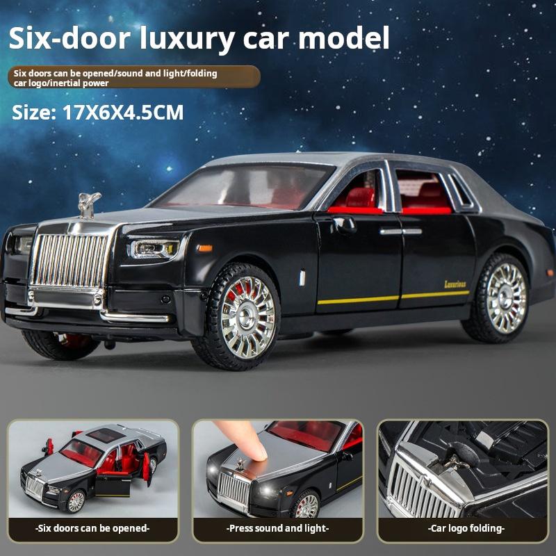 1/32 Maßstab Simulations-Rolls-Royce Phantom Modellauto Modell Ornamente Luxusauto Limousine Kinderspielzeugauto Jungen Sammlung mit Box