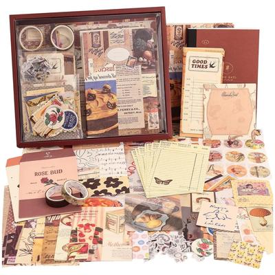 Stationery Set: Collage Materials, Vintage Scrapbook, Planner, Bullet Journal, A6 Binder, DIY Journaling, Handmade, Gift for Girls, Elementary School