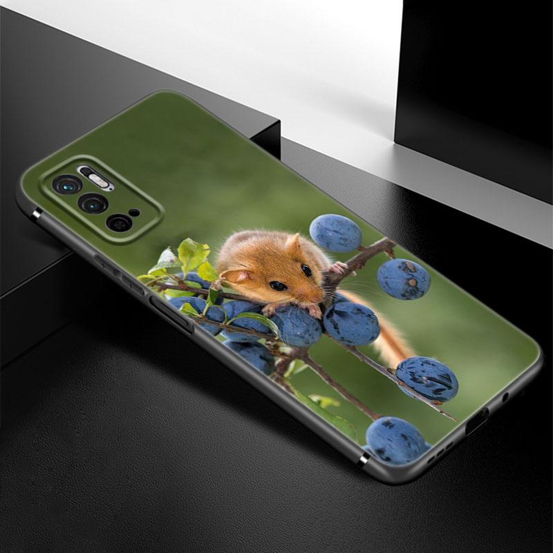 

Чехол для телефона с изображением животных, мышей, хомяков и цветов для Xiaomi Redmi Note 7 8 9 10 Lite 11 11E 11T 12 Pro 11S 4G 10T 5G 8T 9S 10S, черный чехол Redmi Note 7(Pro)