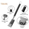 Grill Brush with Scraper Extra Thick Bristles Adjustable Handle BBQ Grill Cleaning Brush for Outdoor Gas Charcoal Grill
