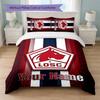 LOSC Lille Custom Name Text Bedding Set 1 Duvet Cover+2 Pillowcases Soccer Logo Personalized Gift For Special Occasion Bedroom Decor