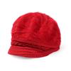 Women Casual Vintage Plush Skullcap Knitted Visor Beret Hat Beanie Hat