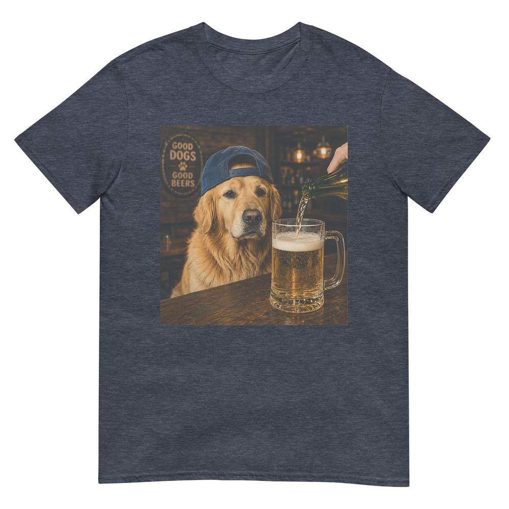 Golden Retriever trinkt Bier Lustiger Hund Bier Humor T-Shirt