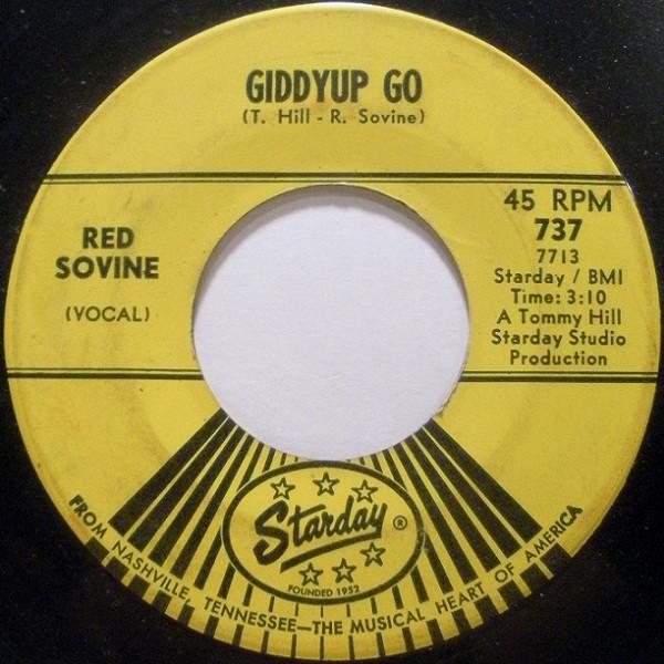 

7inch Record RED SOVINE Giddyup Go Kiss And The Keys 737 Starday Records 1965 US CountryFolk Used