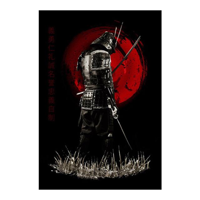 Japonský starověký vojenský velitel plakát vinobraní malba na plátně nástěnná malba v domácí výzdobě obývacího pokoje bez rámečku