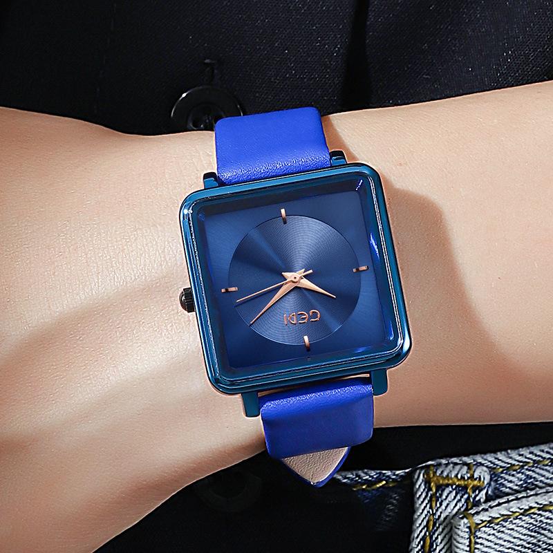 Square Ladies Watch Trend Student Watch Fashion Waterproof Belt Casual Women'S Watch Large Dial Quartz Watch