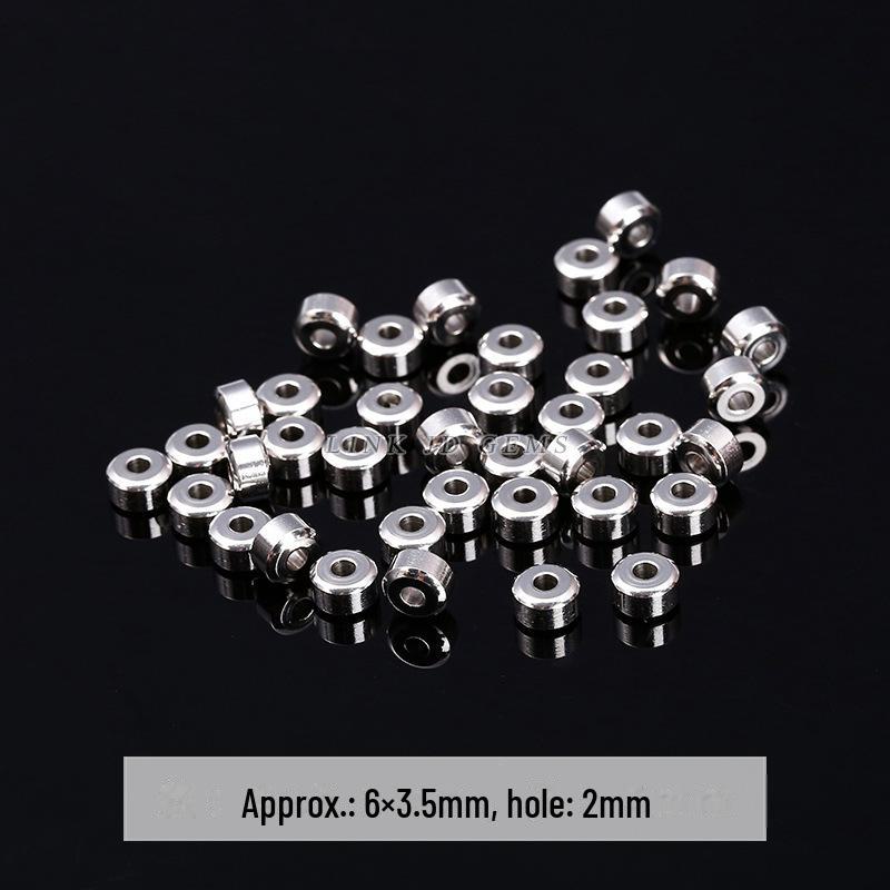Jingde Stainless Steel Hammer Bamboo Tube Spacer Beads & O Buckle DIY Jewelry Accessories.