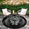 Lion King Pattern Round rug,Carpet Rug for Living Room Bedroom  Playroom ,Non-slip Floor Mat,Holiday Gifts and Birthday Gifts.
