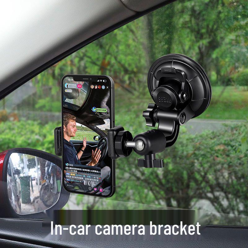 Car Suction Cup Phone Mount for Interior Selfies & Live Streaming