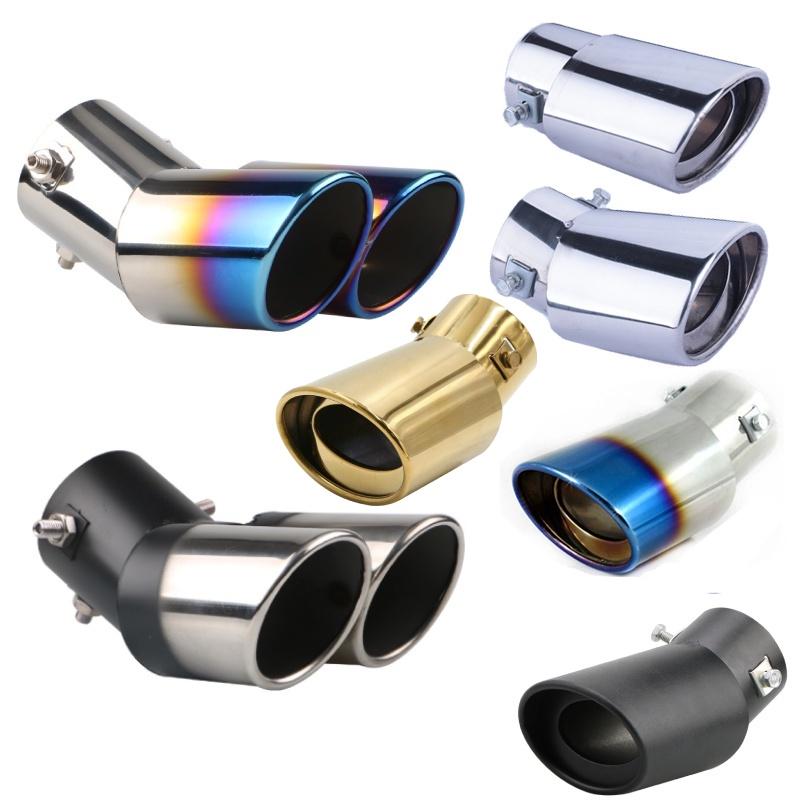 

Universal Stainless Steel Car Exhaust Tailpipe Tip for Pipes Diameter 1.5 - 2.1 silver straight