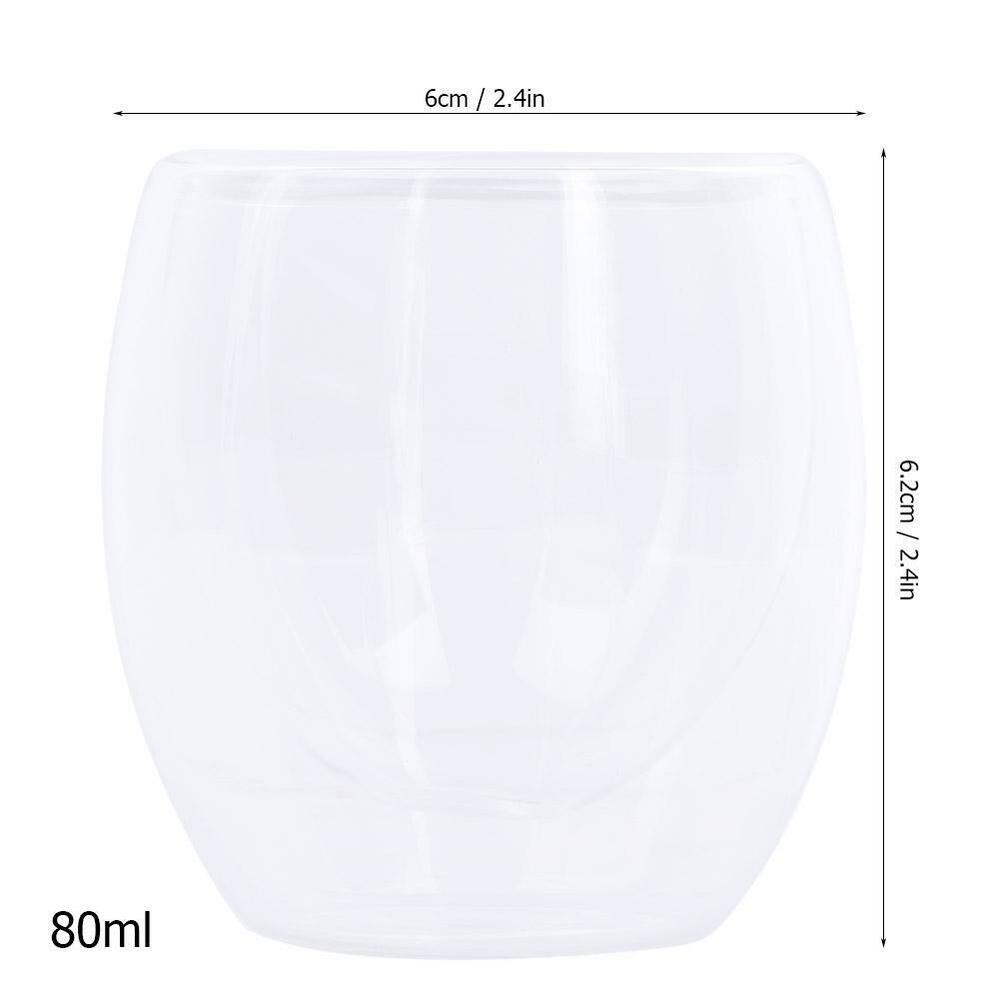 Milk Tea Beer Double Wall Layer Cup Coffee Glass Insulated Mug Heat Resistant