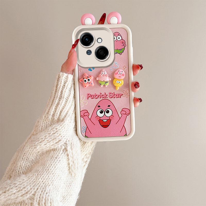 KEYSION Cute Ear 3D Cartoon Case for TECNO Spark Go 1 1S Go 2025 with Bracelet Silicone Shockproof Phone Cover for TECNO Pop 9 4G