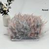 Red Lace Net Turkey Feather Strips for DIY Handmade Wedding Dance Costumes and Decorations