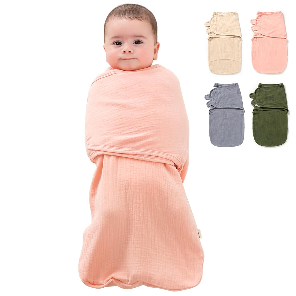 HEARTST Newborn Baby Sleeping Natural Adjustable Velcro Baby Sleeping Bag for Nighttime Baby Ideal for Babies Months and Months Swaddle, Bag, 100%