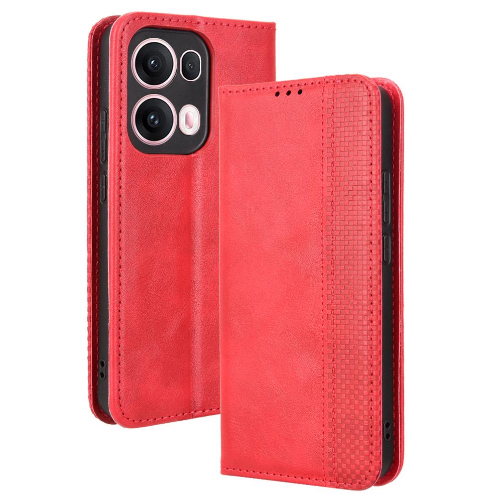 For Oppo Reno13 Pro 5G Leather Case Wallet Stand Retro Texture Phone Cover