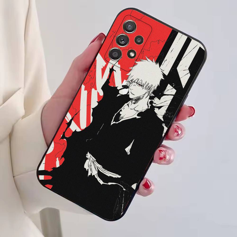 B-Bleachs Kurosaki Ichigo Phone Case For Samsung S25,S24,S21,S22,S23,S30,Ultra,S20,Plus,Fe,Soft Silicone Black Cover