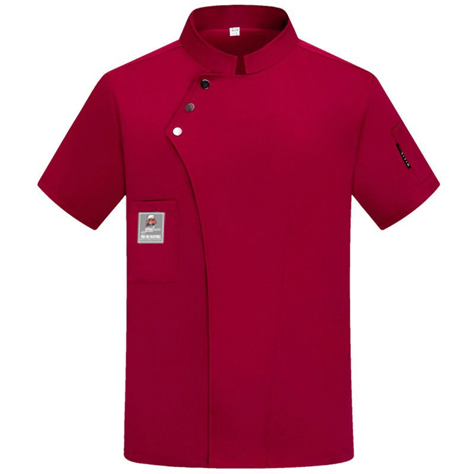 Chef Uniform Restaurant Cafeteria Back Kitchen Breathable Mesh Chef Work Uniform For Men And Women Short Sleeve Summer Hotel L винный