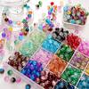 8/10mm Crackle Glass Beads for DIY Jewelry - Round Beads for Bracelets & Necklaces
