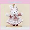 Plush Rabbit Keychain With Short Fur And Pp Cotton Filling For Accessories
