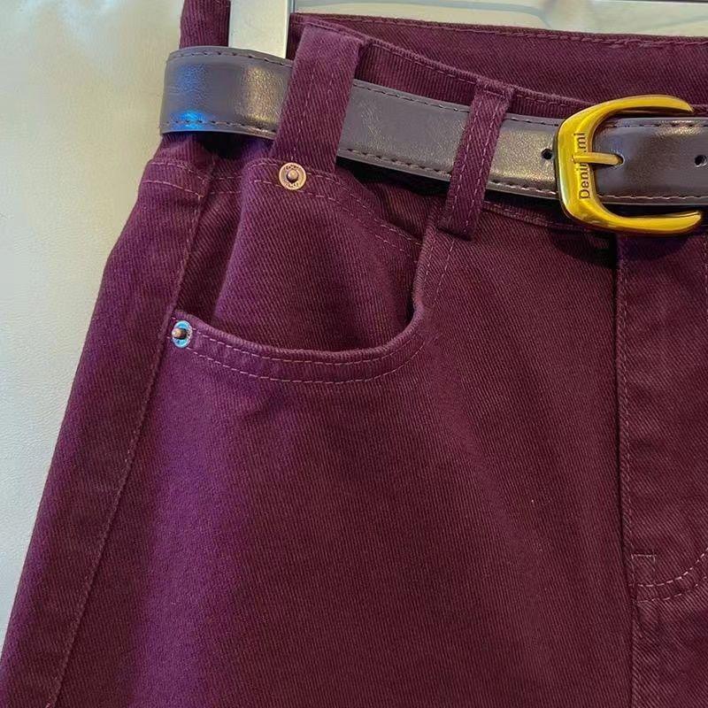 Vintage Plus Size Wide Leg Jeans Pant Women's High Waist Versatile Straight Floor-Length Pants
