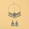 Vintage Miao fringed headdress, ancient clothing Hanfu, exotic style forehead decoration, forehead chain, hidden silver earrings, bracelet for women