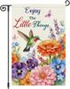 Heyfibro Spring Enjoy The Little Things Garden Ag 12x18 Inch Double Sided Hummingbird Orals Garden Ag Seasonal Small H