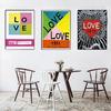 Nordic Style Modern Love Exhibition Poster Wall Art  Canvas Painting Simple Love Living Room Home Decoration Painting No Frame
