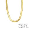 Simple Snake Chain Gold Necklace Unisex Fashion Jewelry Popular Collarbone Chain