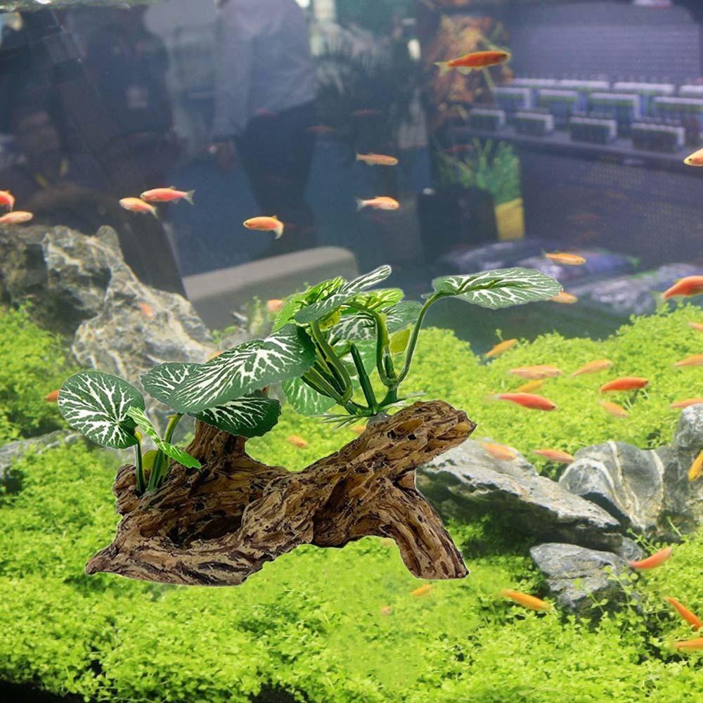 Decorative Aquarium Artificial Plants Simulation Underwater Grass Sunken Wood  Landscaping