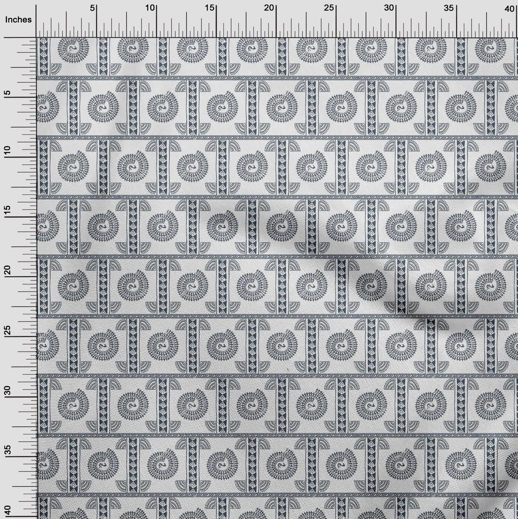 oneOone Baumwoll-Flex Schwarzer Stoff Asiatischer Blumenblock Quiltzubehör Druck Nähstoff pro Yard 40 Zoll