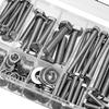 176pcs Stainless Steel M6, M8, M10 Bolts and Nuts Set with Washers - Heavy Duty Industrial Fasteners