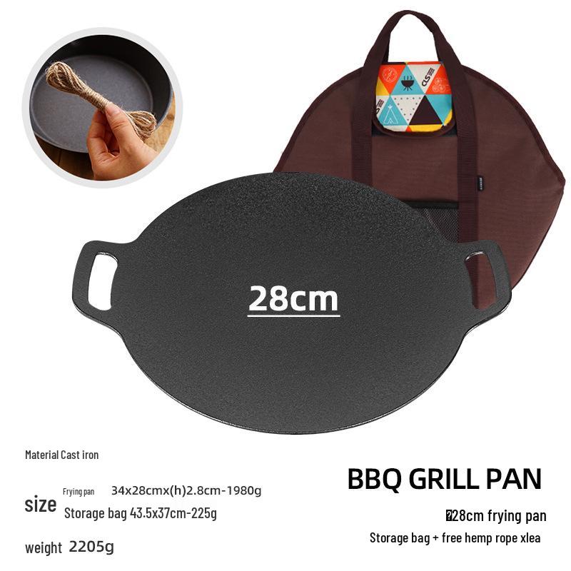 Outdoor Camping Korean BBQ Grill Pan for Gas & Induction Cookers - Frying Pan BBQ Supplies