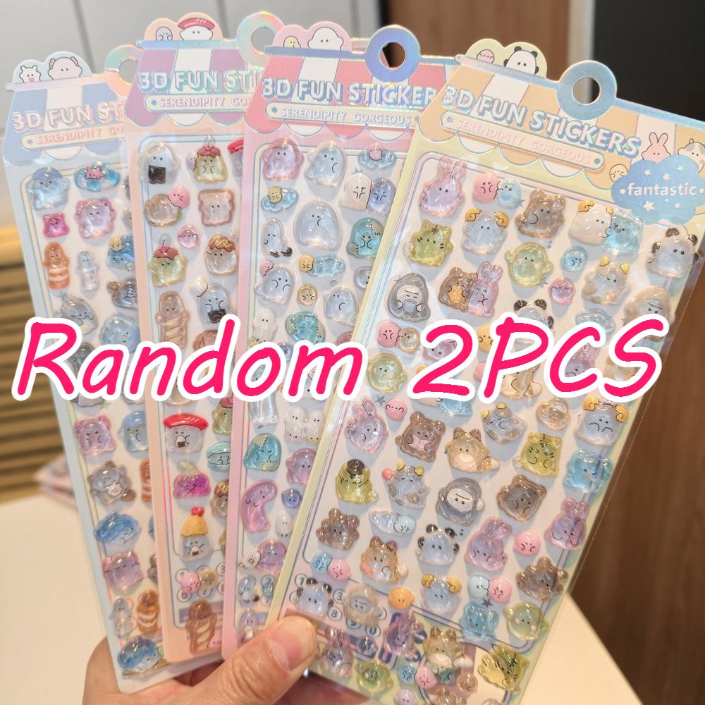 

Ghost Family 3D Crystal Relief Stickers - Adorable Enjoyable Decals Water Resistant designed for Girls Phone Case DIY Decor and Cute And Charming