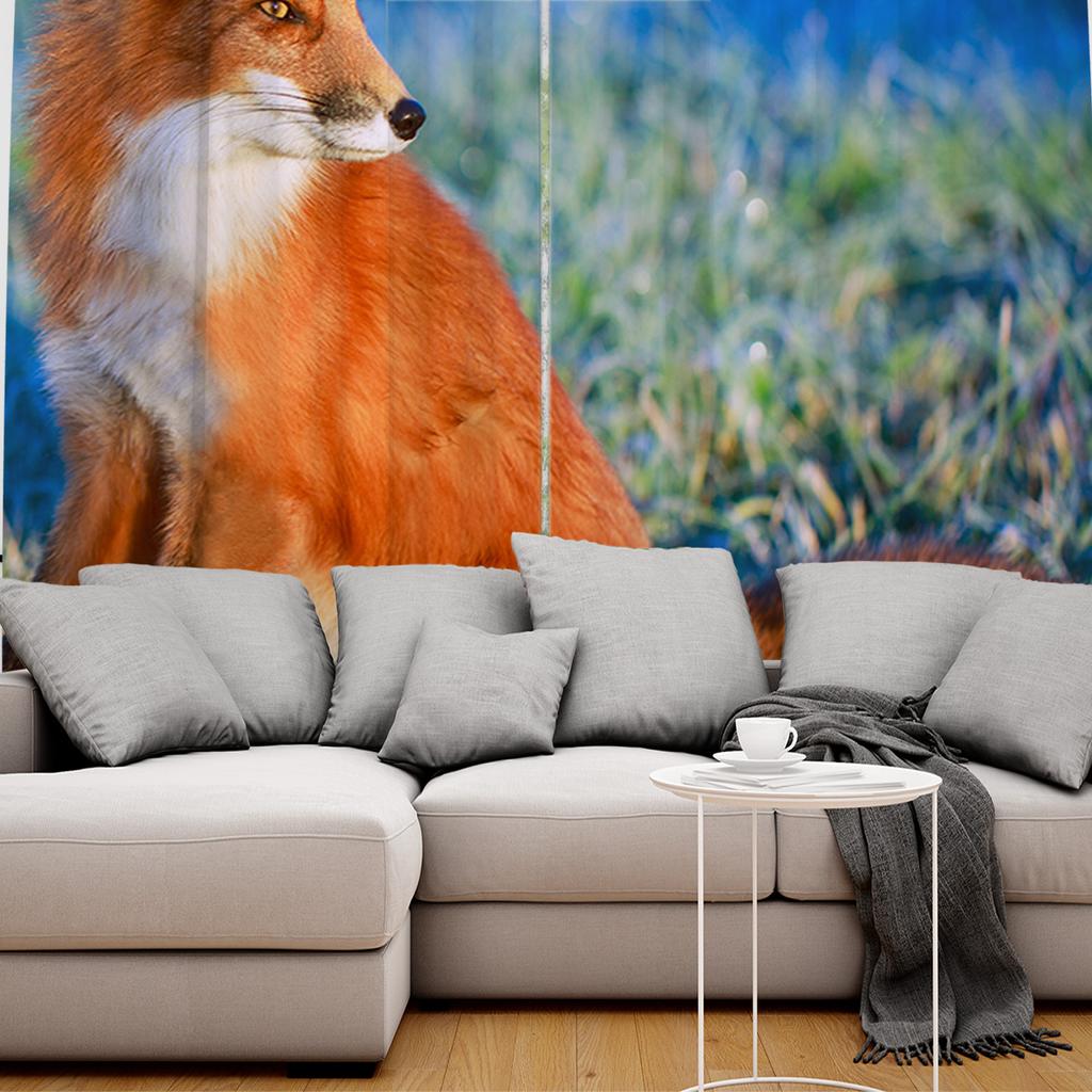 Red Fox Animal Window Curtains Curtains for Living Room Decorative Items Living Room
