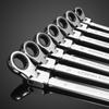 6mm-17mm Flexible Pivoting Head Ratchet Wrench Spanner Garage Metric Hand Tool For Auto and Home Repair Maintenance