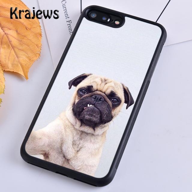 Krajews CUTE PUPPY PUG DOG MOPS Phone Case Cover For iPhone 14 5 6s 7 8 Plus X XR XS 11 12 13 Pro Max Samsung S21 S22ultra Plus