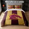 Set Biancheria da Letto Design Brisbane Broncos 1 Copripiumino + 2 Federe Morbido Traspirante Biancheria da Letto per la Casa