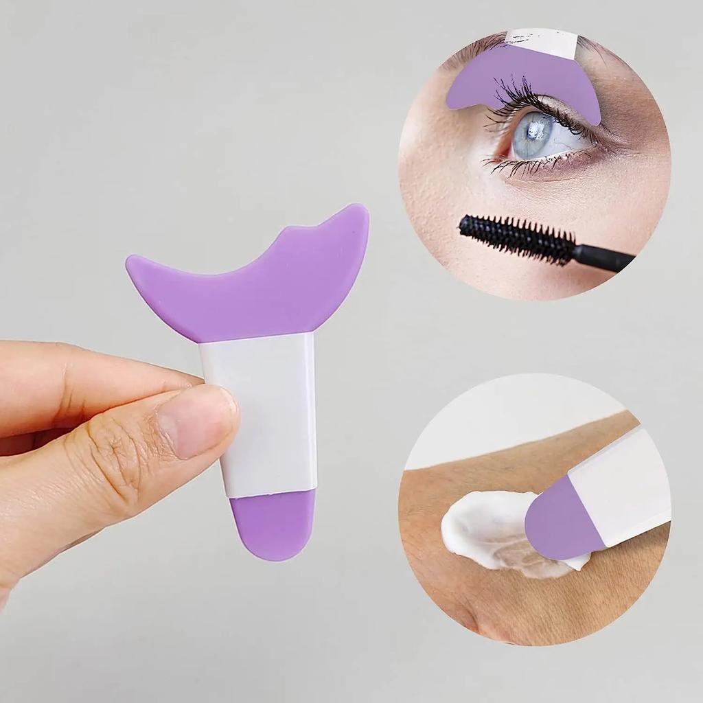Silicone Mascara Pads Reusable Eyelashes Guide Tool Eyelash Shield Applicator Guard  Tool Multifunction Eyelash Eyeshadow