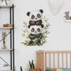 Cartoon Aquarell Bambus Panda Schlafzimmer Wohnzimmer Eingang Dekoration Selbstklebend Raumdekor