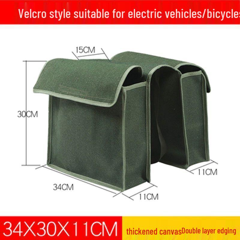Thick Canvas Motorcycle Saddlebag & Crossbody Tool Bag