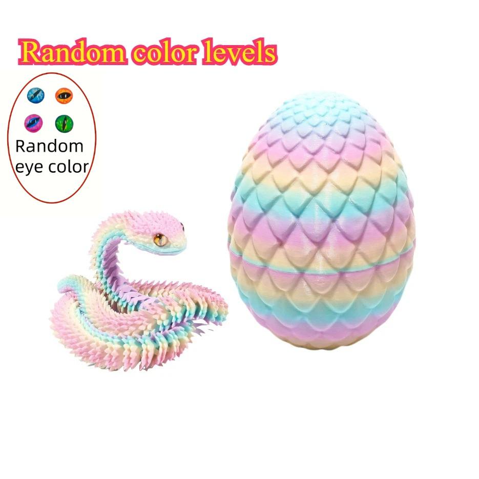 3D Printed Snake Egg and Dragon Egg Toys Fully Articulated Snake Dragon Collection Surprise Simulation Toy Decoration