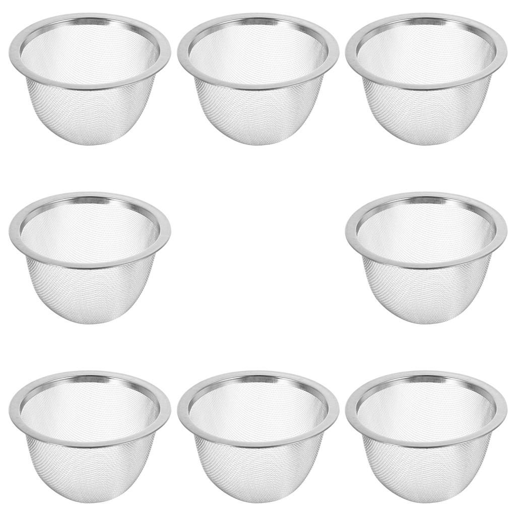 8 st Rostfritt Stål Te-sil Filter Metall Infuser Stadig Lös Te-bryggare för Hem och Kontorsbruk Metall Infuser