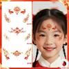 New Year Glitter Tattoo Stickers for Kids: Non-toxic, Easy to Clean, High-End, Cute Forehead Designs.
