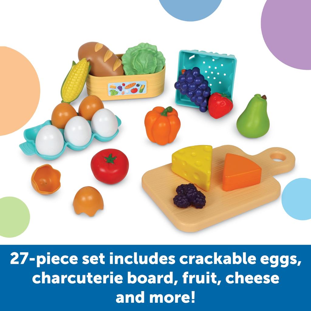 Learning Resources Fresh! Freshly Harvested! Fresh Market 27-Piece Play Set LER9749 Authentic